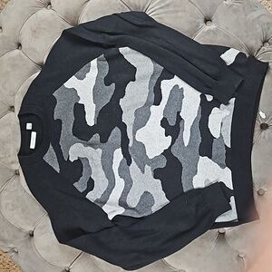 Thin Black Camo Sweater